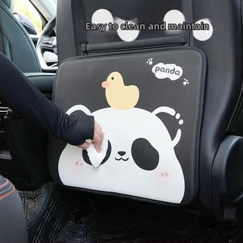 Δερμάτινο προστατευτικό Panda για πίσω κάθισμα αυτοκινήτου, κατάλληλο για όλες τις εποχές