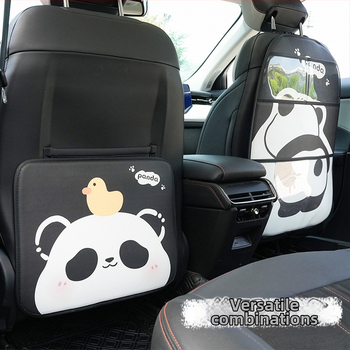 Δερμάτινο προστατευτικό Panda για πίσω κάθισμα αυτοκινήτου, κατάλληλο για όλες τις εποχές