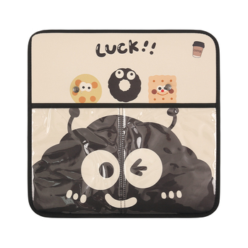 Προστατευτικό για την πλάτη του πίσω καθίσματος αυτοκινήτου με θήκη αποθήκευσης, παιδικό καρτούν μοτίβο μπρικέτες άνθρακα, επίπεδη σχεδίαση, γέμισμα σφουγγάρι, κατάλληλο για όλες τις εποχές