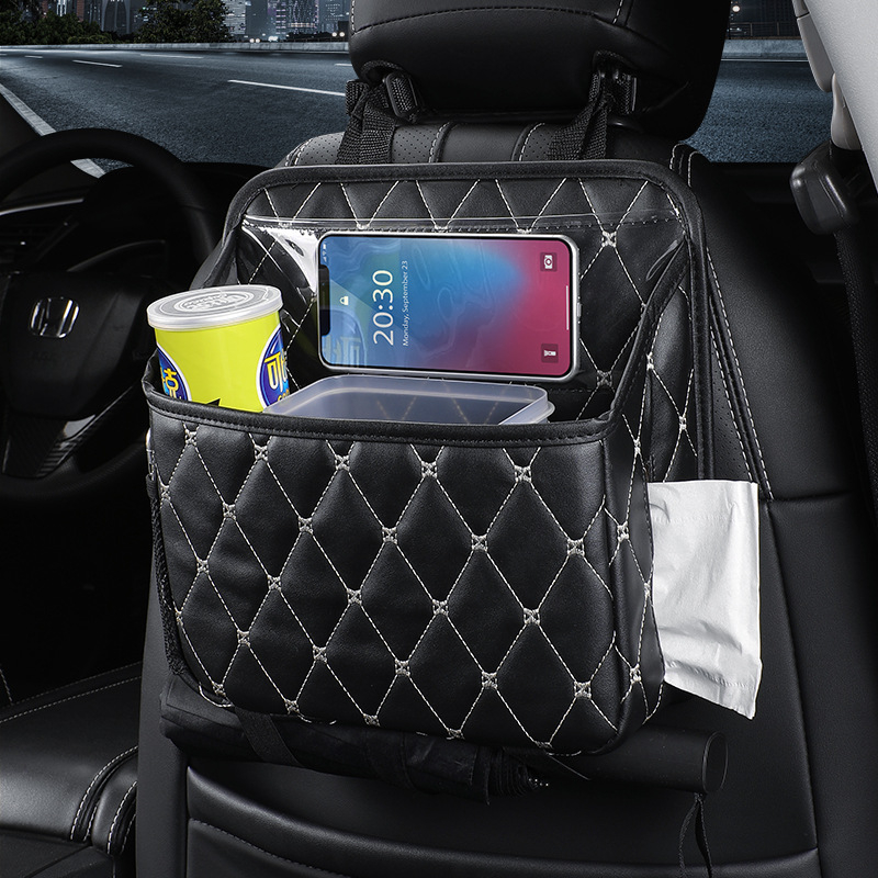 Torba za pohranu stražnjeg dijela sjedišta automobila, kožna, univerzalna, viseći organizator, prilagodljiva