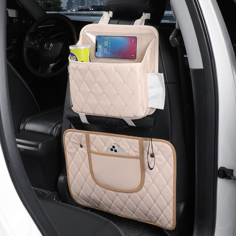 Torba za pohranu stražnjeg dijela sjedišta automobila, kožna, univerzalna, viseći organizator, prilagodljiva