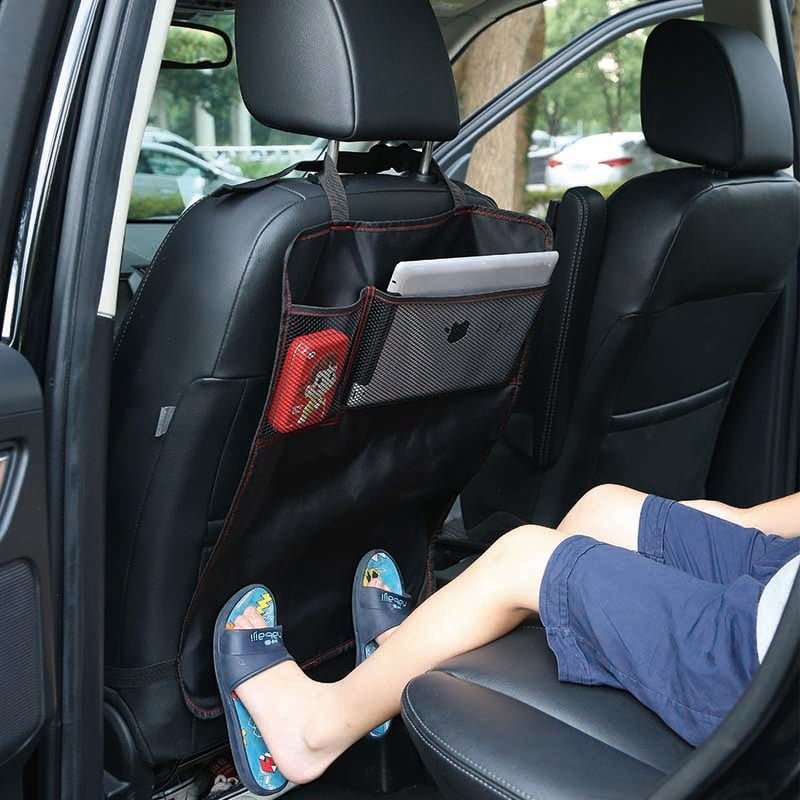 Μάτ προστασίας πισινής πλάτης αυτοκινήτου 2-σε-1 με θήκη αποθήκευσης, παγκόσμια προστασία πίσω καθίσματος, AUTOFIELD, ύφασμα Hua Yao, δυνατότητα προσαρμογής