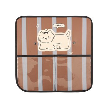 Πάτος πίσω καθίσματος αυτοκινήτου κατά των κλωτσιών — μοτίβο σκύλου σε ρίγες, PU υλικό, γέμισμα από σφουγγάρι, καθολικός σχεδιασμός, κατάλληλο για όλες τις εποχές