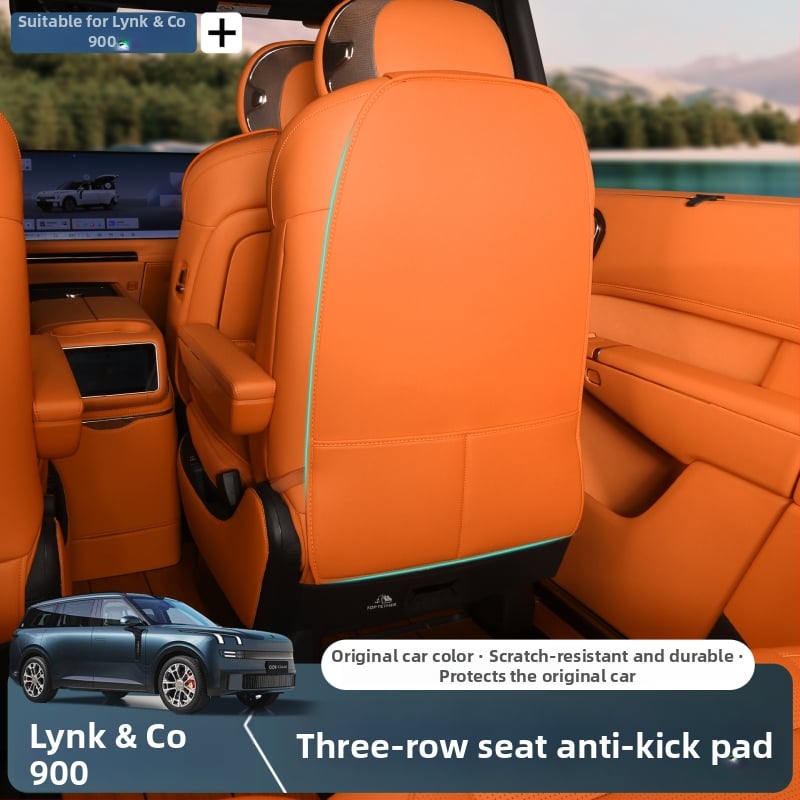 Προστατευτικό πίσω καθίσματος για Lynk & Co 900 με τρεις σειρές – δερμάτινο μαξιλάρι με γέμισμα σπόγγου, μοτίβο μονόχρωμο