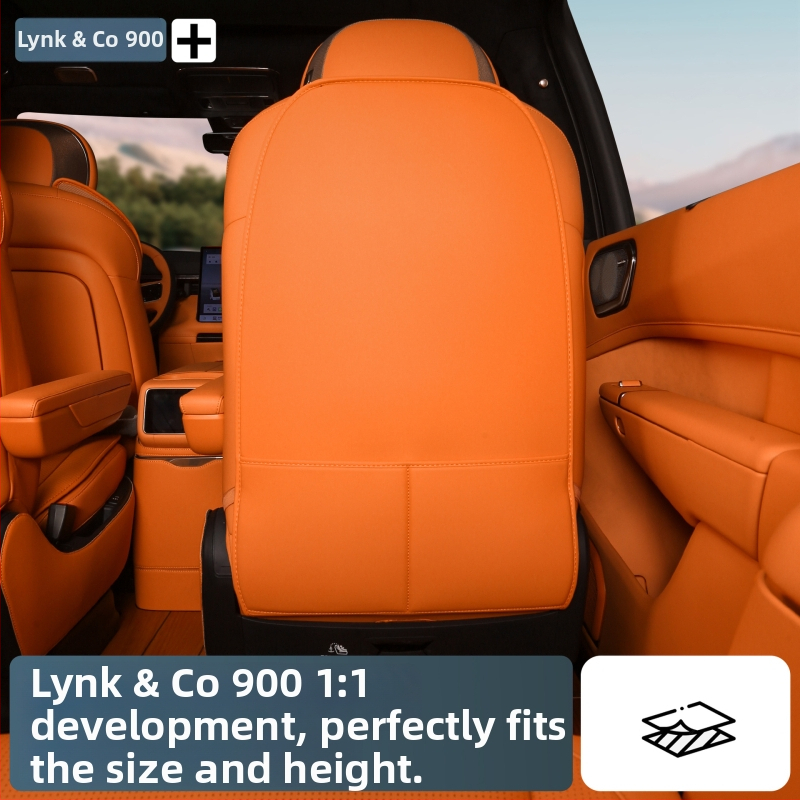 Προστατευτικό πίσω καθίσματος για Lynk & Co 900 με τρεις σειρές – δερμάτινο μαξιλάρι με γέμισμα σπόγγου, μοτίβο μονόχρωμο