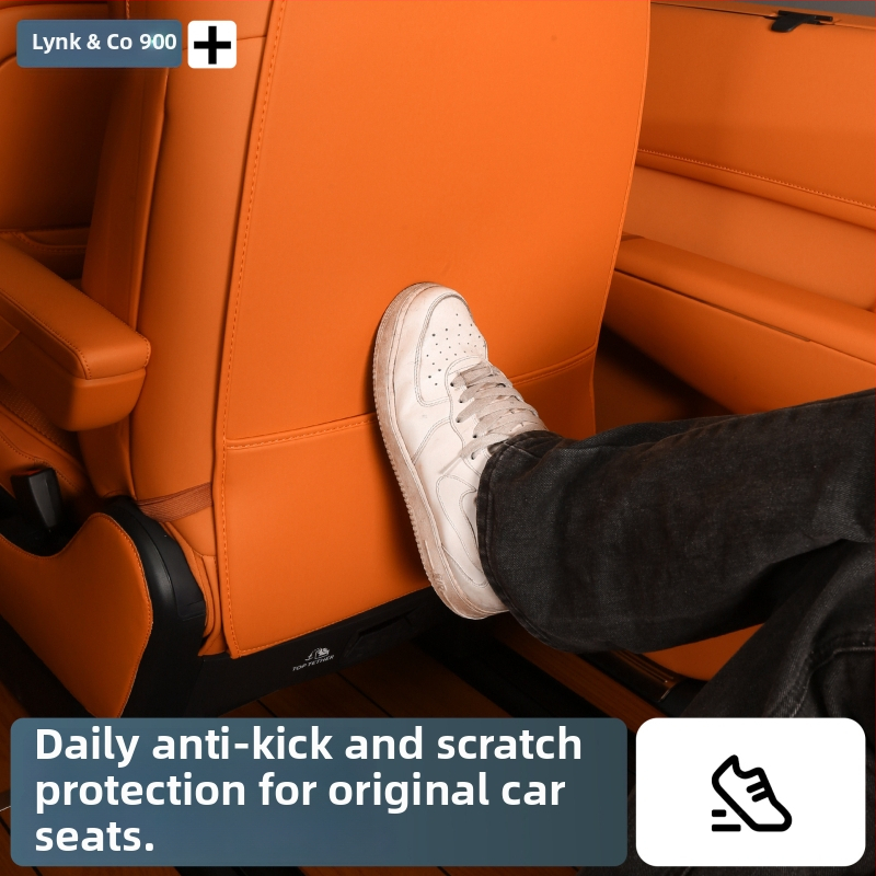Προστατευτικό πίσω καθίσματος για Lynk & Co 900 με τρεις σειρές – δερμάτινο μαξιλάρι με γέμισμα σπόγγου, μοτίβο μονόχρωμο