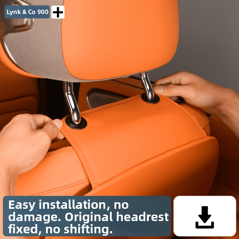 Προστατευτικό πίσω καθίσματος για Lynk & Co 900 με τρεις σειρές – δερμάτινο μαξιλάρι με γέμισμα σπόγγου, μοτίβο μονόχρωμο