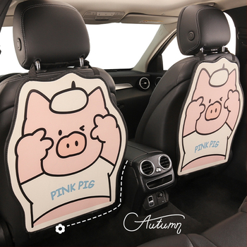 Πάτος προστασίας κατά των κλωτσιών για το πίσω κάθισμα αυτοκινήτου, καθολικό, γλυκό σχέδιο με κινούμενα σχέδια, υλικό PU με αφρώδες γέμισμα