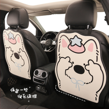 Πάτος προστασίας κατά των κλωτσιών για το πίσω κάθισμα αυτοκινήτου, καθολικό, γλυκό σχέδιο με κινούμενα σχέδια, υλικό PU με αφρώδες γέμισμα