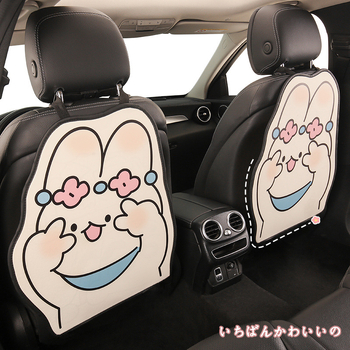 Πάτος προστασίας κατά των κλωτσιών για το πίσω κάθισμα αυτοκινήτου, καθολικό, γλυκό σχέδιο με κινούμενα σχέδια, υλικό PU με αφρώδες γέμισμα