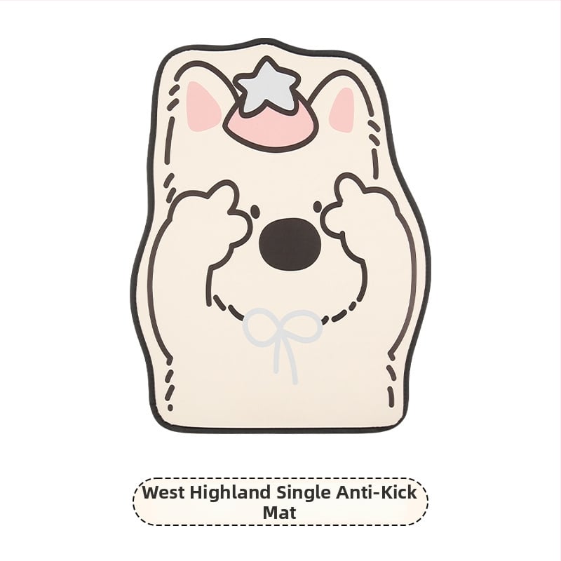 Πάτος προστασίας κατά των κλωτσιών για το πίσω κάθισμα αυτοκινήτου, καθολικό, γλυκό σχέδιο με κινούμενα σχέδια, υλικό PU με αφρώδες γέμισμα