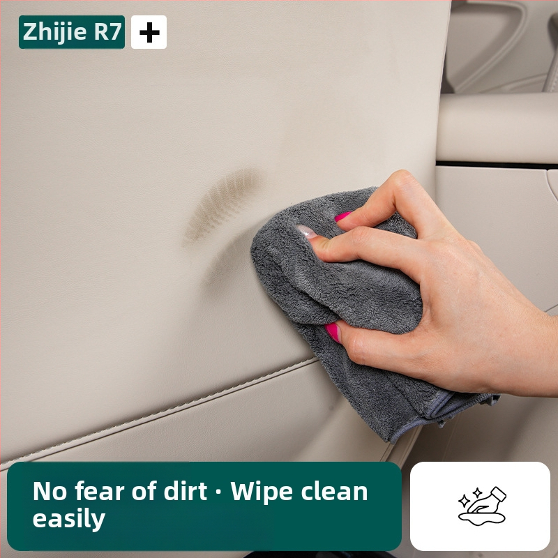 R7-kompatibilný protiúderový vankúš zadného operadla auta, vnútorný doplnok z umelej kože