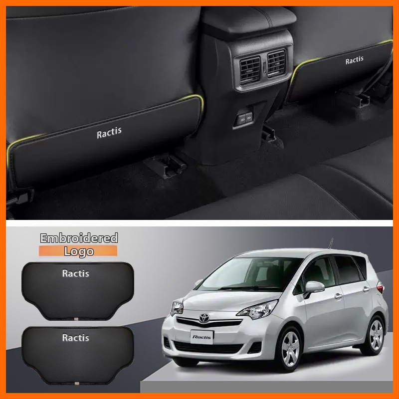 Toyota Ractis hátsó ülés anti-ütközés párna, hátsó támla védő, mikroszálas bőr, minden évszakban, hímzett címke, logó nyomtatás és testreszabás