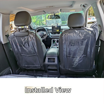 Long Win PVC zaštitna podloga za stražnji dio sjedala automobila, prozirna, protiv klizanja, vodootporna, s logom