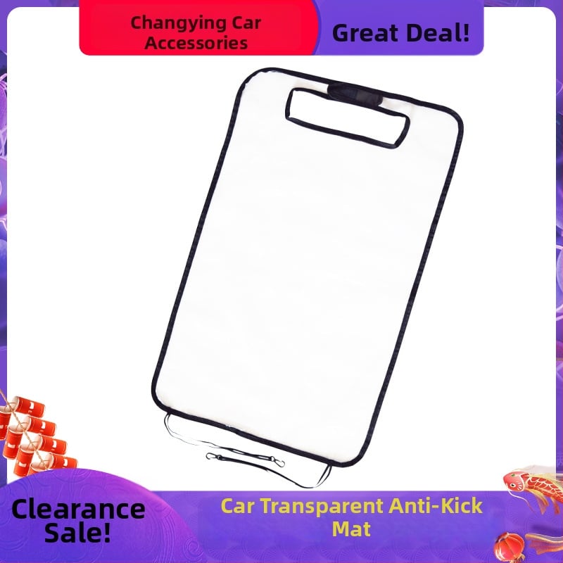 Long Win PVC zaštitna podloga za stražnji dio sjedala automobila, prozirna, protiv klizanja, vodootporna, s logom