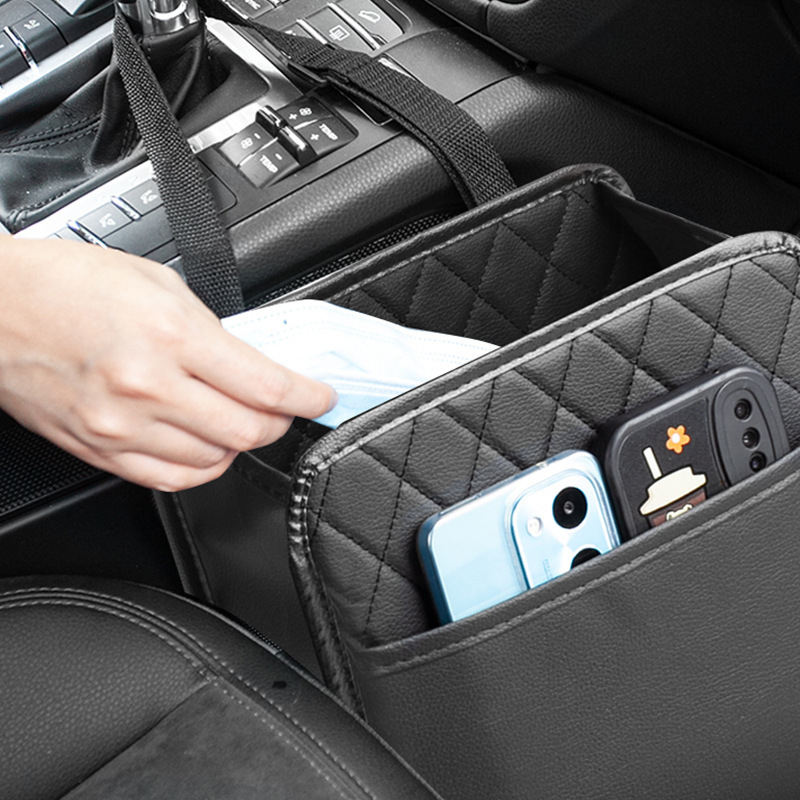 Kožni organizator za stražnje sjedalo automobila, vodootporan, s ručkom, kapacitet 5 L