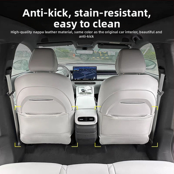 Bőr ülésvédő anti-ütés párna G6/G9-hez, mindennapi használatra, hátsó sor védelem, légkivezető karcmentes matrica