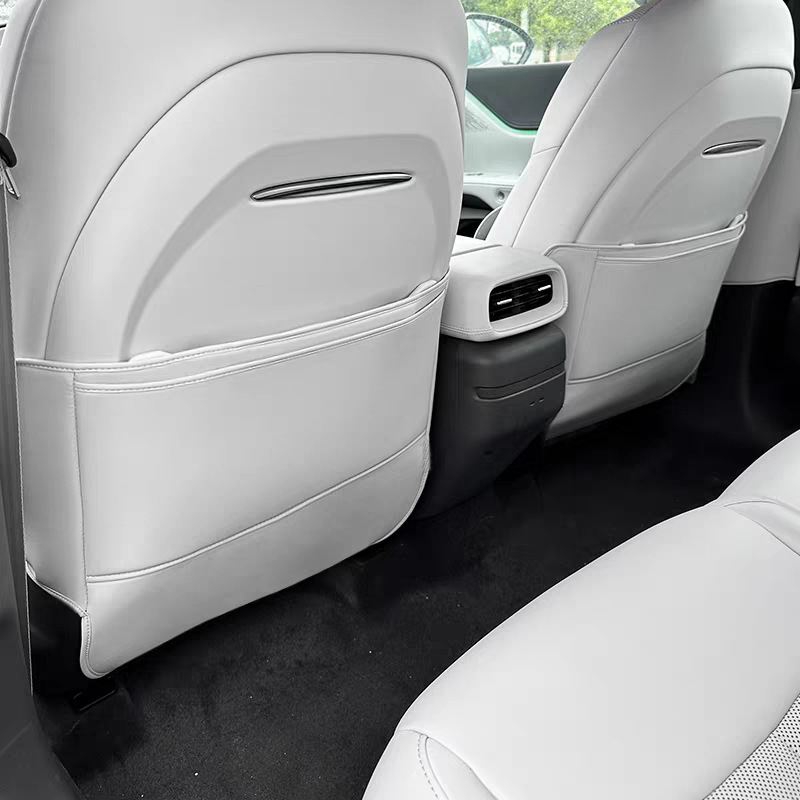 Bőr ülésvédő anti-ütés párna G6/G9-hez, mindennapi használatra, hátsó sor védelem, légkivezető karcmentes matrica