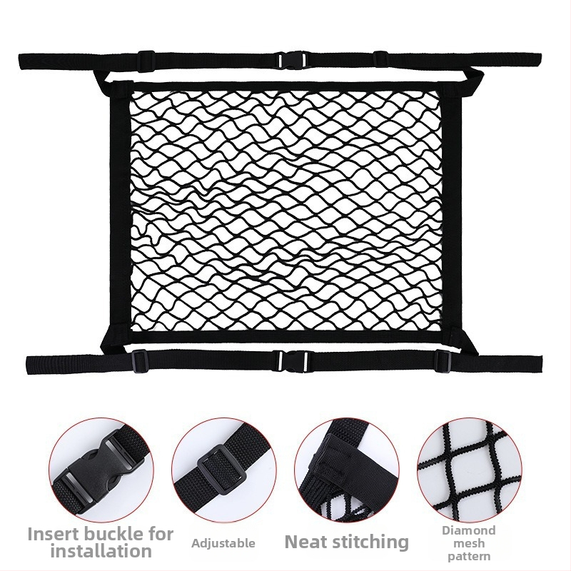 Automobilio sėdynės tinklinė laikymo kišenė, audinys, kabinama, pritaikoma, bendras suderinamumas (Medžiaga: Audinys; Naudojimo būdas: Kabinimas; Funkcija: Pritaikoma; Suderinamumas: Bendras)