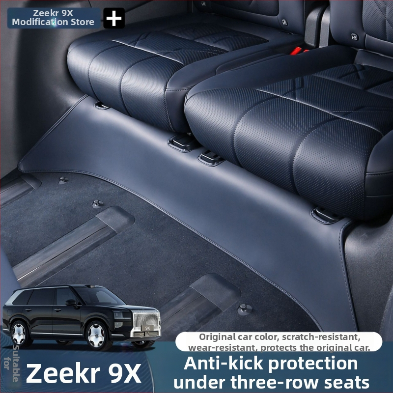 Odinė apsauginė plokštelė po Zeekr 9X trijų eilių sėdynėmis – interjero apsauga nuo įbrėžimų ir kojų smūgių