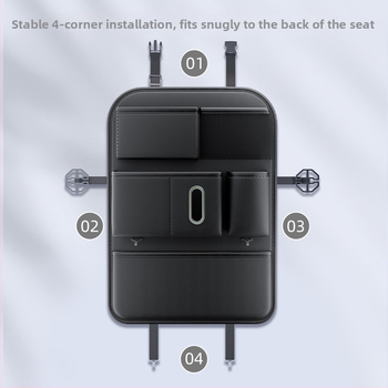Automobilio galinės sėdynės saugojimo maišas – Odinis, Atsparus vandeniui, 2L, Pakabinimo tipas