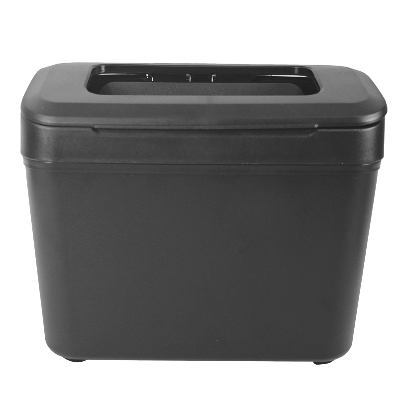 Automobilio šiukšlių dėžė, kabinama už sėdynės su dangčiu, 1,9 L, atspari vandeniui, pritaikoma, iš plastiko