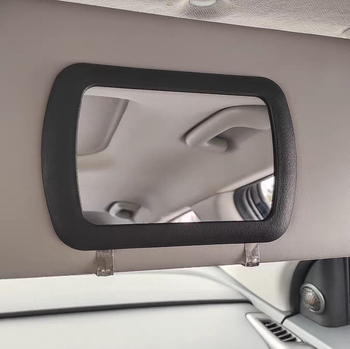 Auto ogledalo za šminkanje na viziru, snap-on ugradnja, univerzalna kompatibilnost (FD-071; HD staklo; težina 144 g)