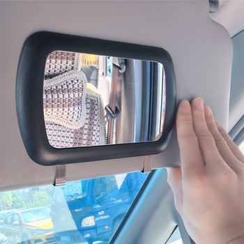 Auto ogledalo za šminkanje na viziru, snap-on ugradnja, univerzalna kompatibilnost (FD-071; HD staklo; težina 144 g)