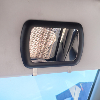 Auto ogledalo za šminkanje na viziru, snap-on ugradnja, univerzalna kompatibilnost (FD-071; HD staklo; težina 144 g)