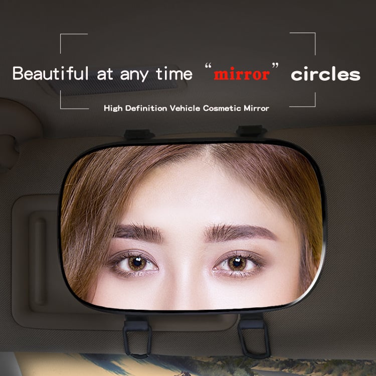 3R Auto kozmetičko ogledalo u suncu viziru, Višefunkcionalno retrovizor za šminkanje, Ovlaštena privatna marka: Da