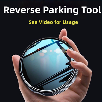 Unaprijeđeni auto retrovizor s usisnim držačem, okrugli, podesiv, HD odraz