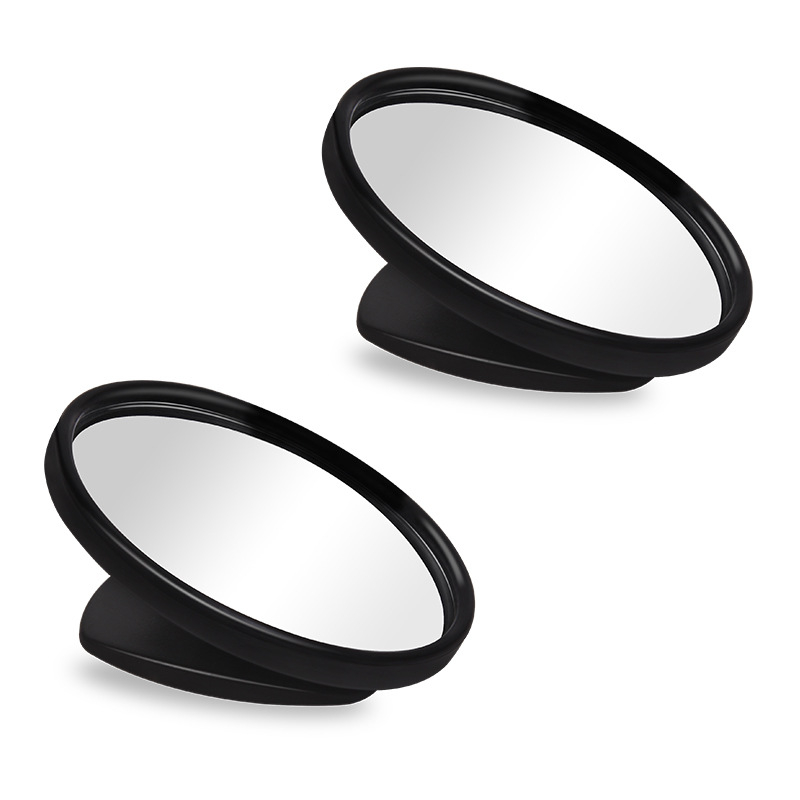 RUNDONG Auto Accessories DM-078 Set vanjskog pomoćnog zrcala za automobil – 360° rotacija, Malo kružno unutarnje ogledalo drugog reda