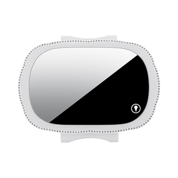 LED ogledalo za šminkanje za automobil sunčev vizir, montiranje klipom, dodirna LED rasvjeta, ugrađeni punjač