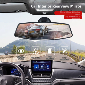 Автомобилно вътрешно огледало за задно виждане с монтаж snap-on, широк ъгъл на виждане, допълнително навигационно огледало, съвместимо с конкретни превозни средства