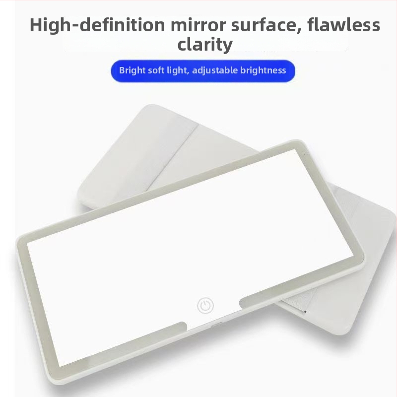 HD zrkadlo na líčenie s trojfarebným LED svetlom, snap-on montáž, univerzálna kompatibilita, hmotnosť 220 g