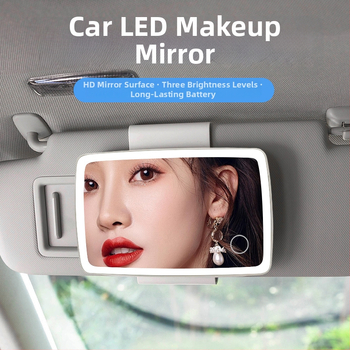 LED kozmetické zrkadlo do auta - montáž snap-on - univerzálna kompatibilita - jednoduchý štýl