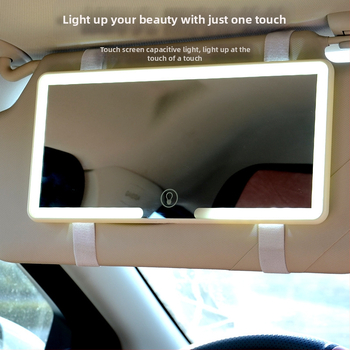 LED zrkadlo na líčenie do auta, prenosné, s vysokým rozlíšením, snap-on montáž, jednoduchý štýl