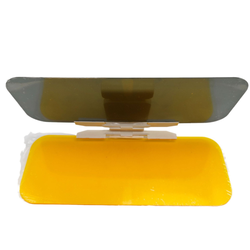 Oglindă interioară auto anti-reflexie cu prindere prin clemă, vizor cu unghi larg, zi/noapte, model YW-006, PVC, reglaj 180°, 348 g cu cutie