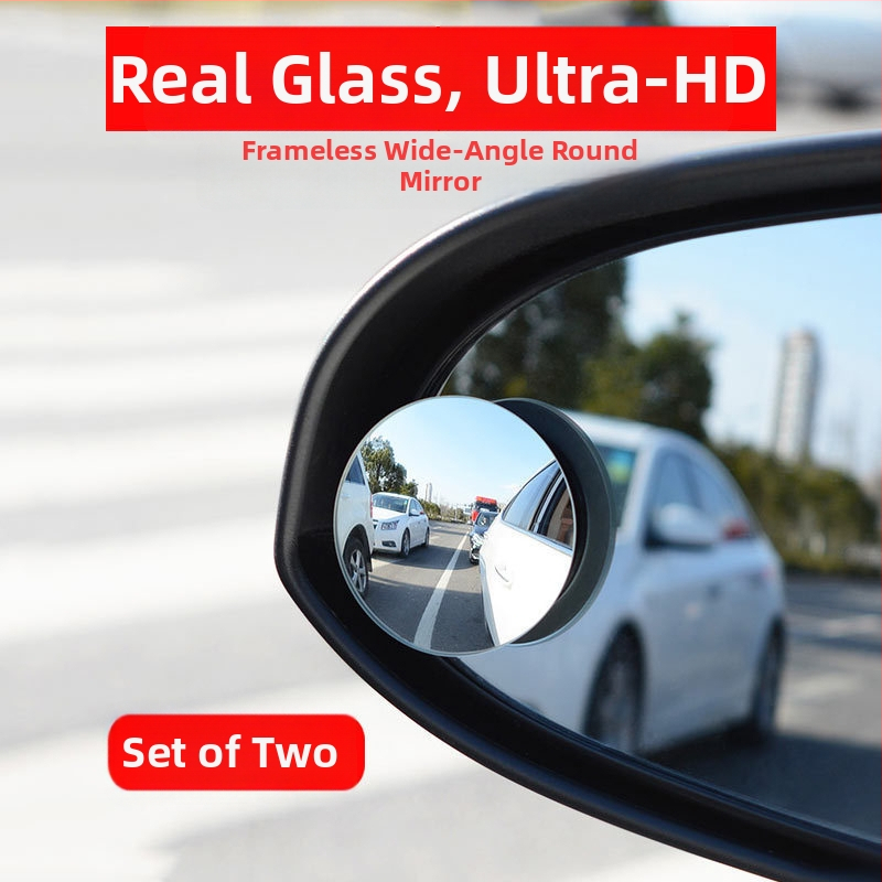 Autóhoz való kerek tükör, 360° hátsó nézet, segítő a holttérben, HD fényvisszaverő felület