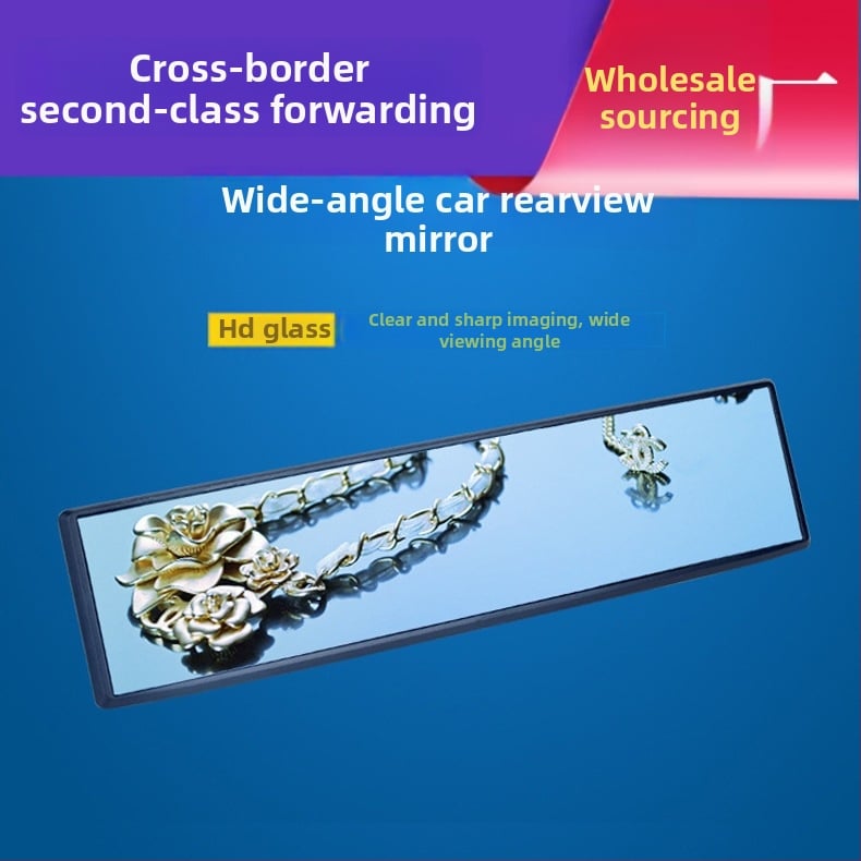 Automobilinis vidaus galinio vaizdo veidrodis - aukštos raiškos stiklas, didelis regėjimo laukas, platus matymo kampas, anti-glare danga, be iškraipymų