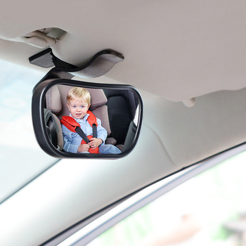 Dječje ogledalo za stražnje gledanje u automobilu – sferično ogledalo, pričvršćivanje vakuumom na vjetrobransko staklo ili klips na sjenilicu