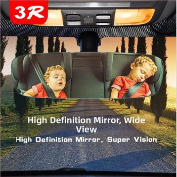 Cheng Jin Automobilio vidaus galinio vaizdo veidrodis be rėmelio su išplėstu matomumo lauku (Prekės ženklas: Cheng Jin; Be rėmelio; Išplėstas matomumo laukas)