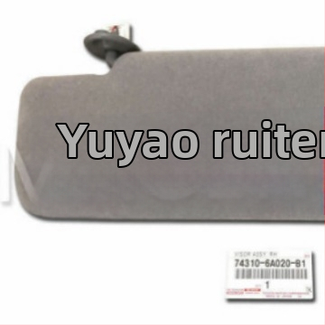 Slnečná clona s HD zrkadlom na líčenie pre Toyota Land Cruiser J12 RH (02-09) – zapínanie na sponu, tlač loga