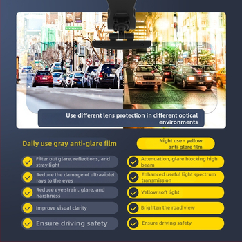 Polarizált vezetési szemüveg, anti-glare (snap-on rögzítés; univerzális; testreszabható logó; minimalist stílus)