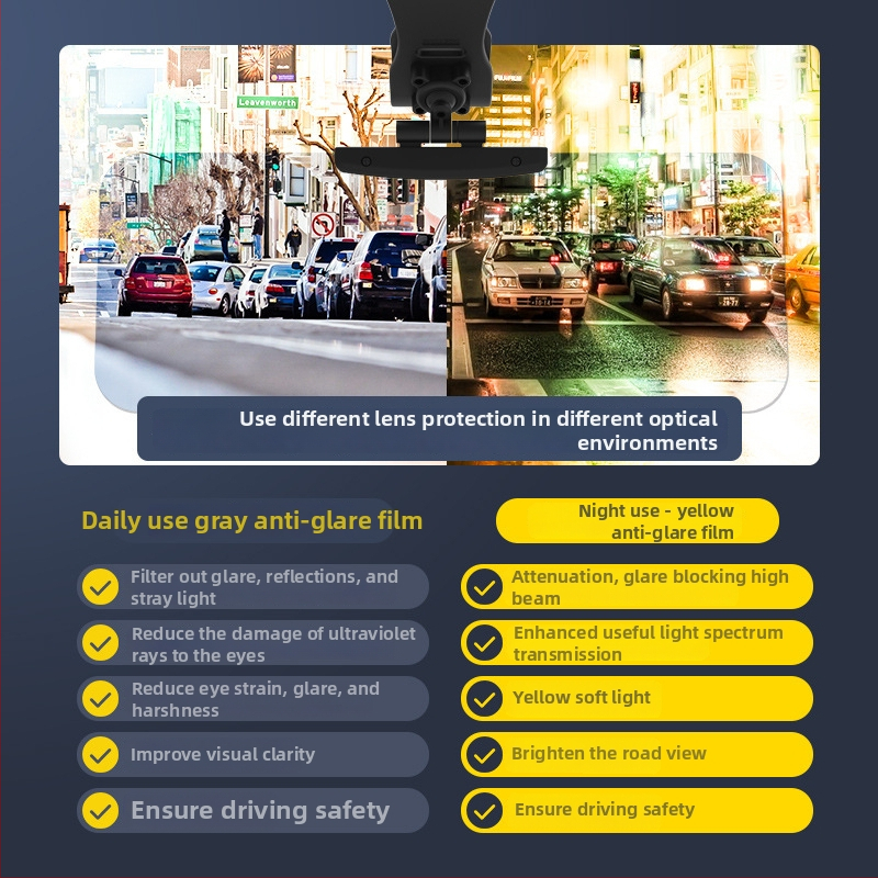 Polariseeritud päevasõidul prillid anti-glare efektiga (snap-on paigaldus; universaalne; kohandatav logo; minimalistlik stiil)