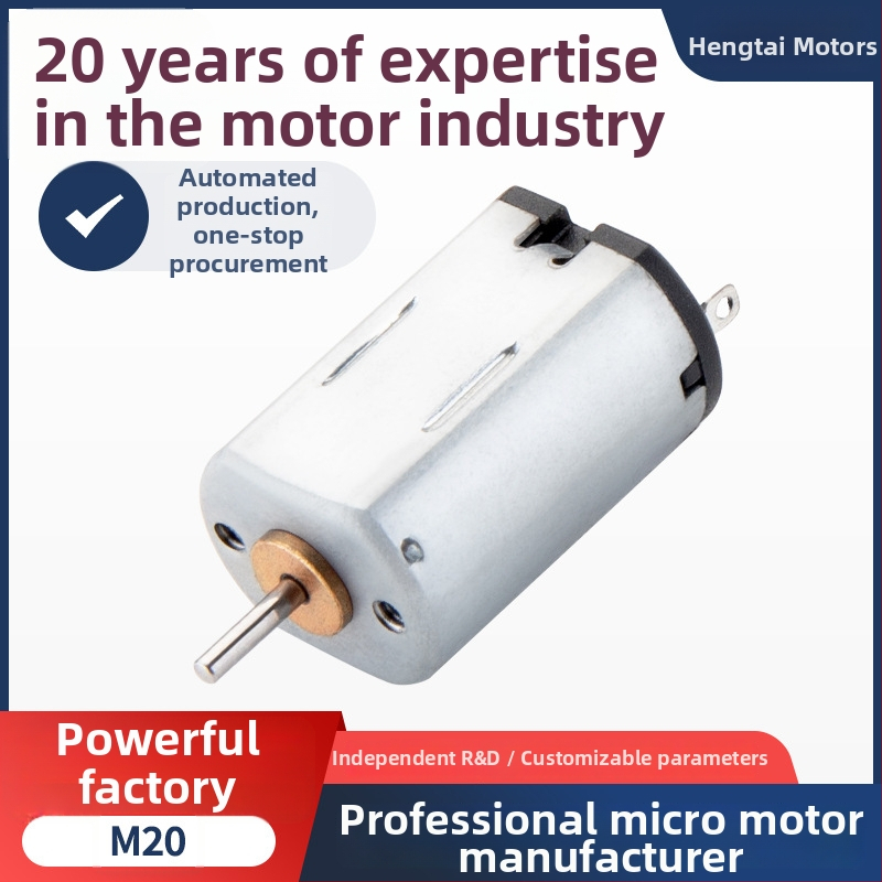 Mini DC motors ar birstēm elektronikai; piemērots elektriskām zobu birstēm, masāžieriem, RC spēlēm un ventilatoriem; spriegums: DC līdz 36V; strāva: DC