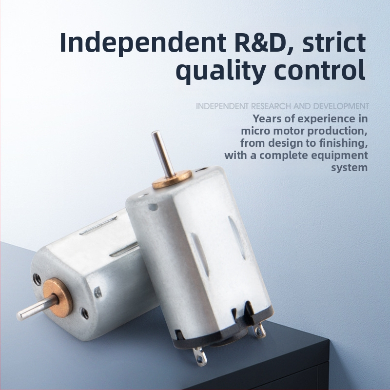 Mini DC motors ar birstēm elektronikai; piemērots elektriskām zobu birstēm, masāžieriem, RC spēlēm un ventilatoriem; spriegums: DC līdz 36V; strāva: DC