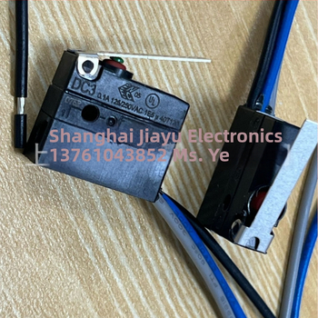 Ūdensizturīgs mikro slēdzis, ar vadiem, taisns aktuators, zeltīti kontakti, 50 000 ciklu darbības mūžs