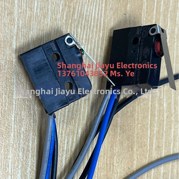 Ūdensizturīgs mikro slēdzis, ar vadiem, taisns aktuators, zeltīti kontakti, 50 000 ciklu darbības mūžs