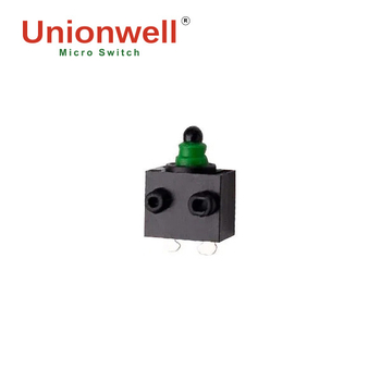 Unionwell 2-polīgais hermētiskais klips tipa mikro slēdzis, ūdensizturīgs un putekļu noturīgs, 300 000 ciklu darbība, nominālais spriegums 37V-AC 1000V, sertifikāti CE/UL/ISO/ROHS/REACH/CQC